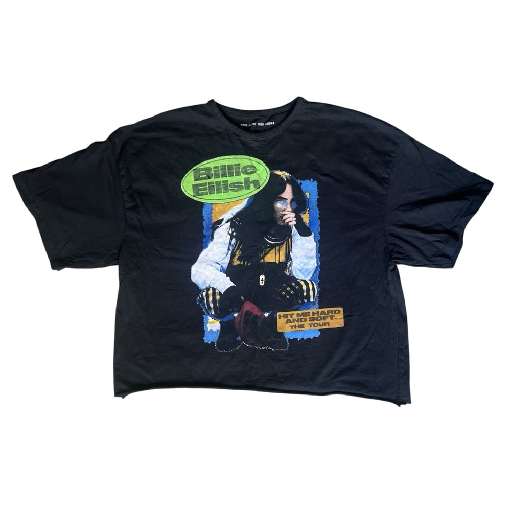 Billie Eilish Hit Me Hard and Soft Black 2024 2025 The Tour Band T-Shirt Size L